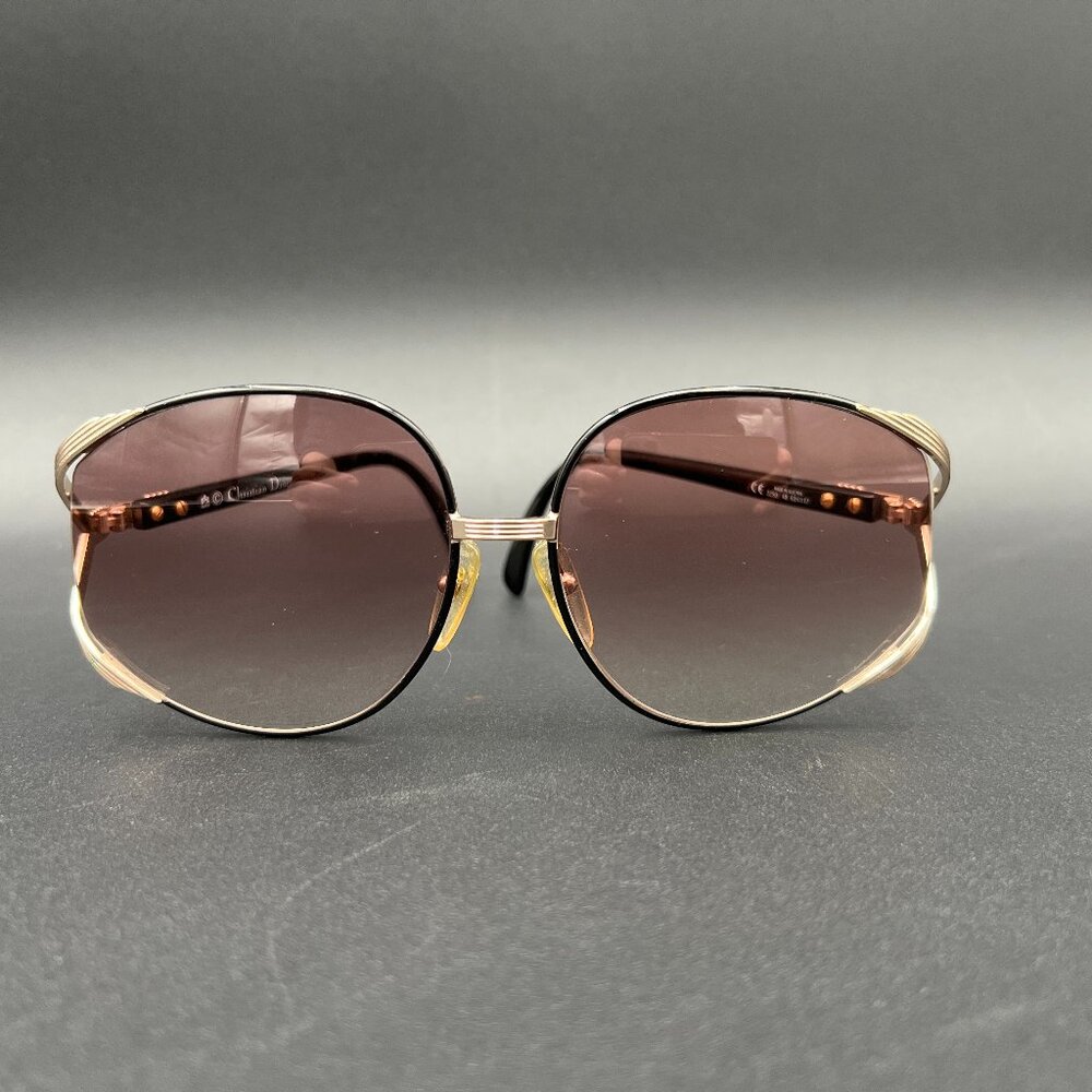 Vintage Christian Dior 2250 Butterfly Sunglasses – Black Enamel & Goldtone